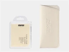 IZIPIZI cream brilleetui junior og pudseklud (2-pack)